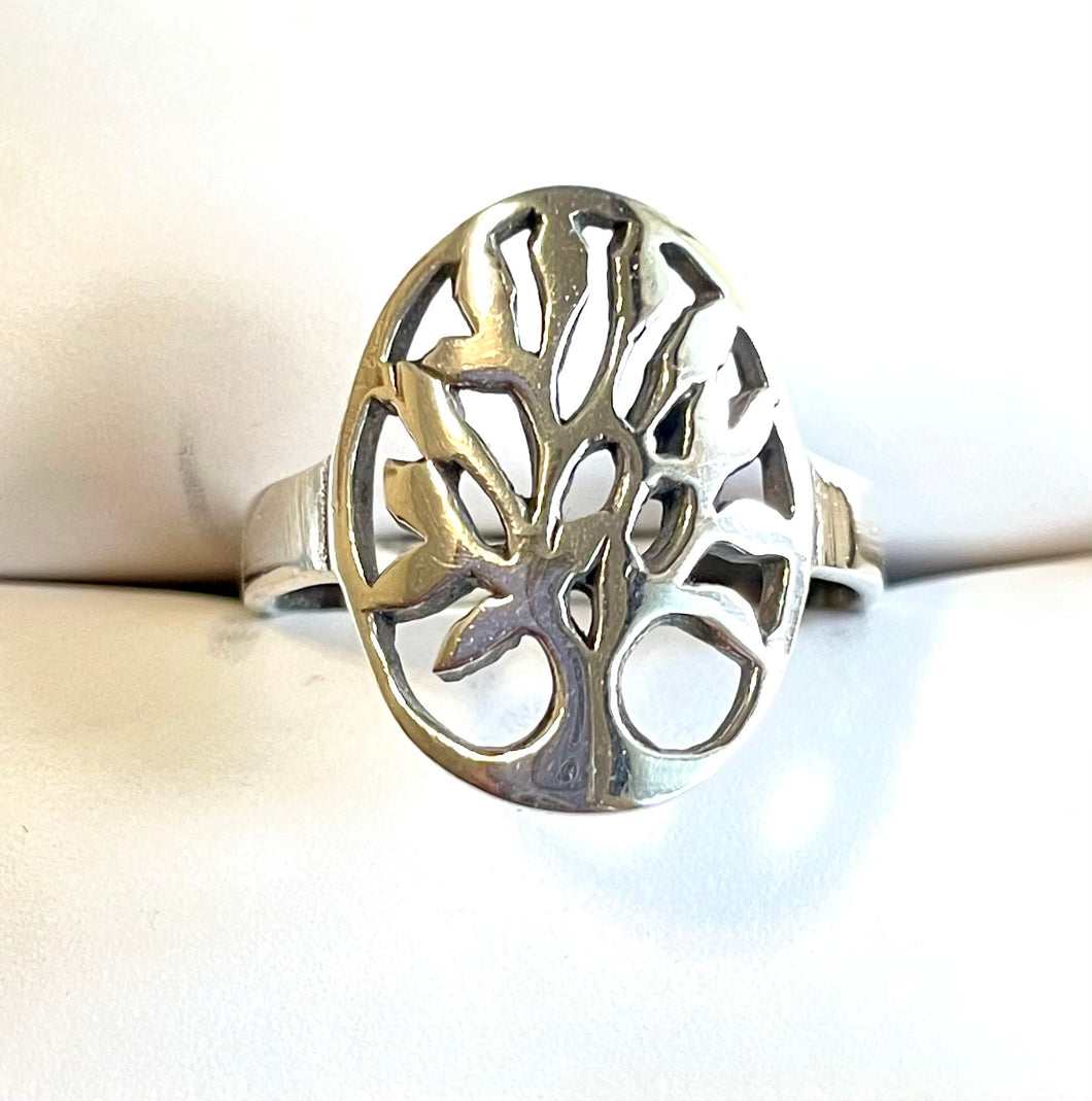 Sterling silver Tree design ring