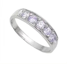 Coloured Cz inlay set sterling silver Rings