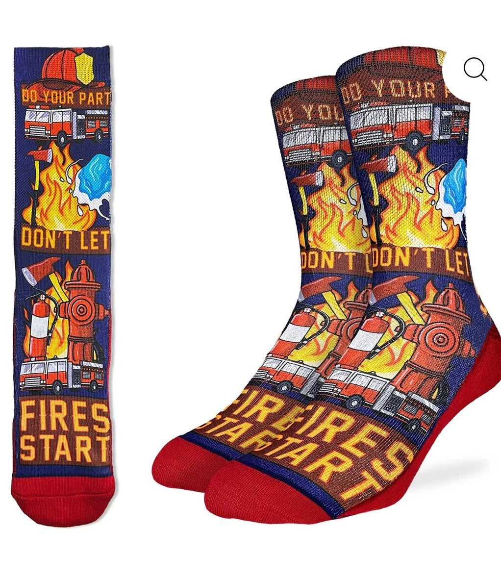 Men’s “ Do your part don’t let fires start” Active Fit socks