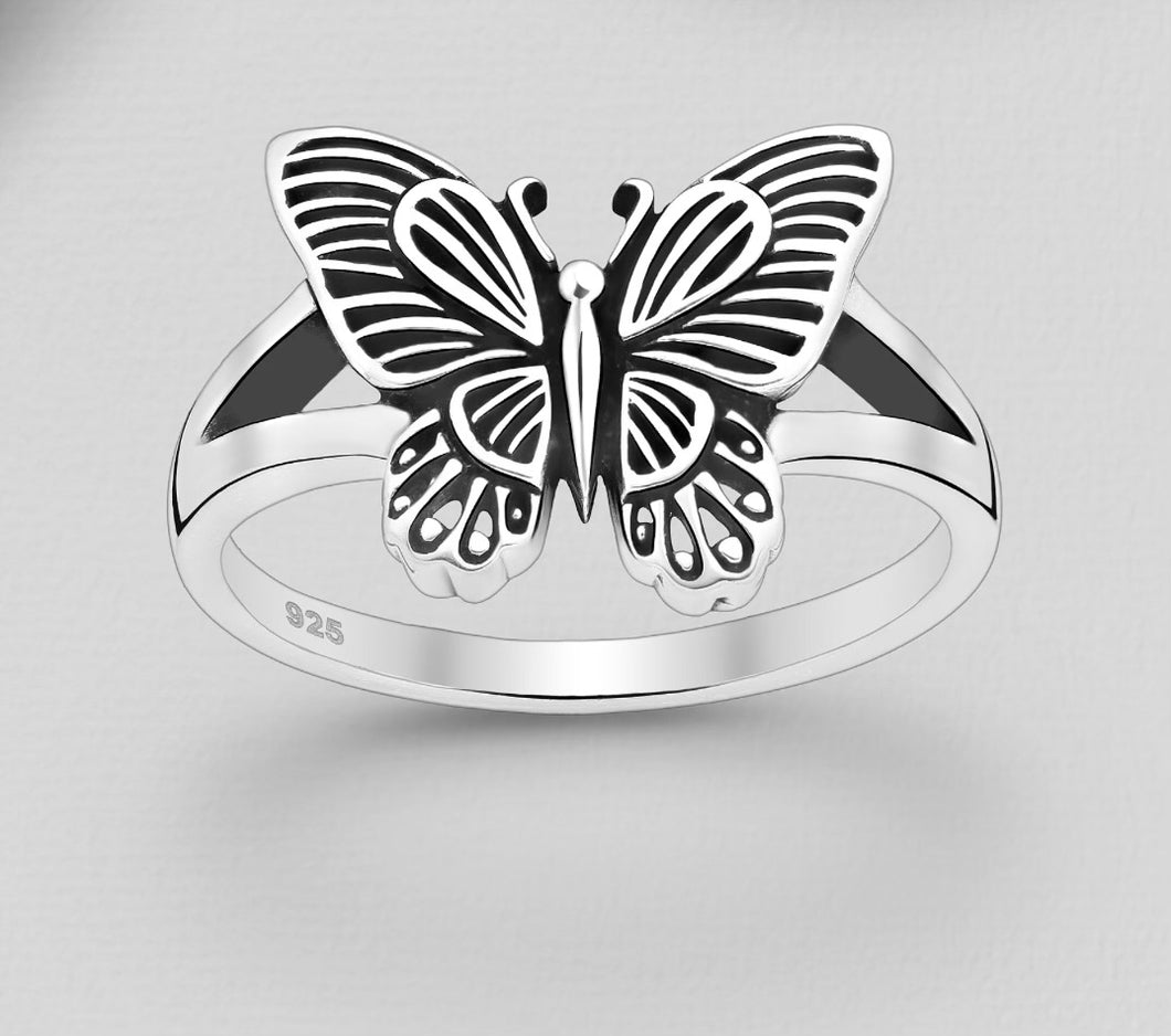 Sterling Silver Butterfly Ring