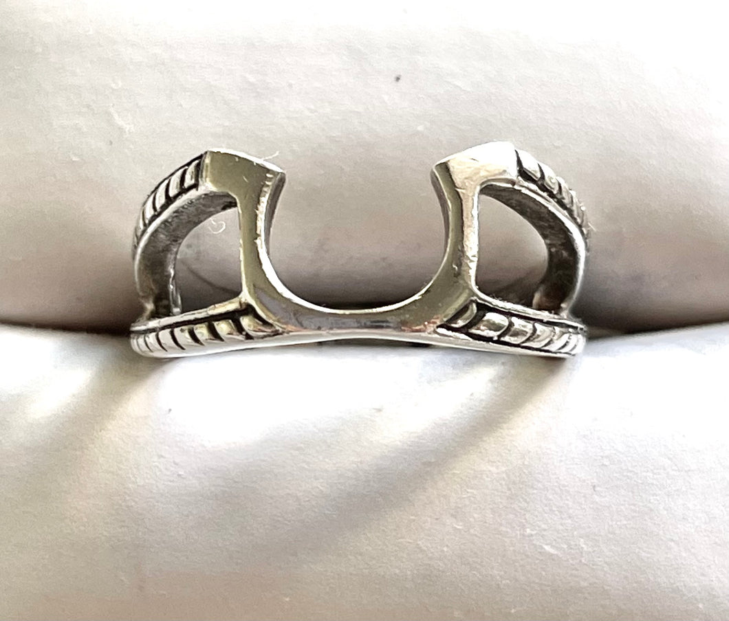 925 Sterling Silver Horseshoe Ring – Vintage Western Cowboy Style Jewelry Band