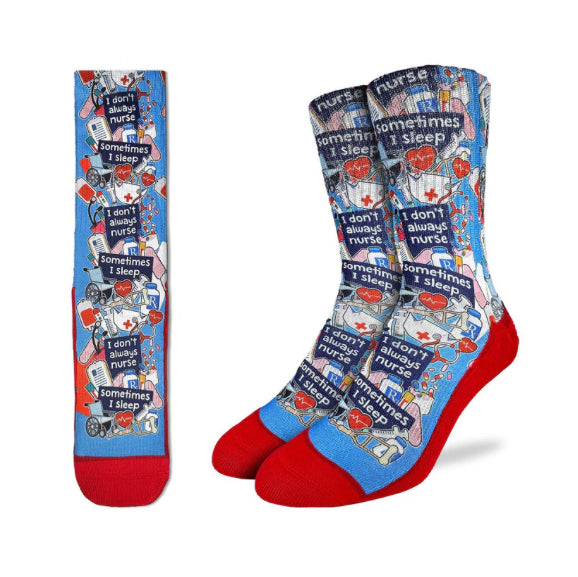 Men’s I Don’t Always Nurse Active fit socks