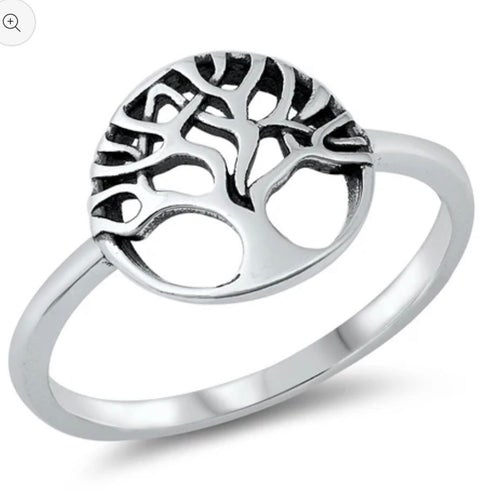 Sterling silver Tree of Life ring