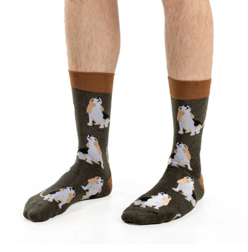 Men’s Beagle Dog crew socks