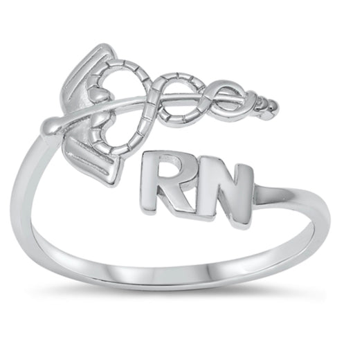 Sterling silver Caduceus Ring