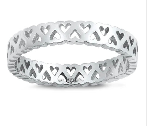 Double Heart 925 silver ring