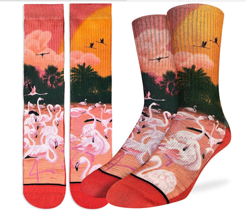 Men’s Flamingos in the sunset Active fit Socks