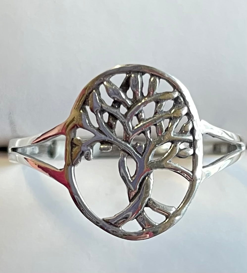 Twisted Root Sterling Silver Tre of life Ring