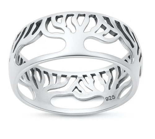 Sterling silver Tree ring