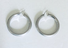 Star Dust Hoop silver earrings