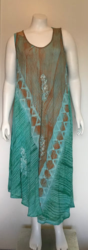 Teal / Orange tank dress