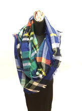 Oversize plaid print scarf