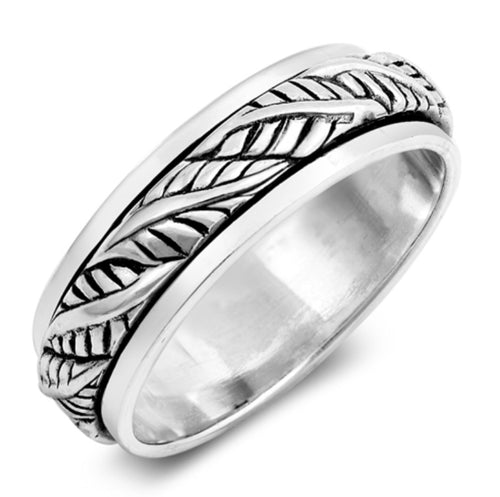 Eternity Leaves Spinner Ring