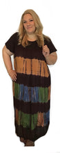 Full length Tie dye cap sleeve dress