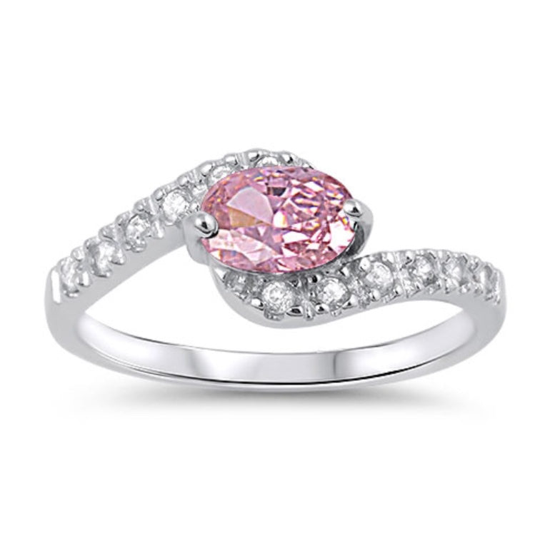 Pink Topaz Silver ring