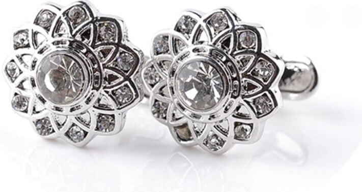 Flower Cz cufflinks