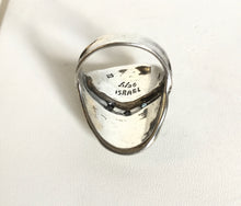 Sterling silver Aquamarine Shield Ring