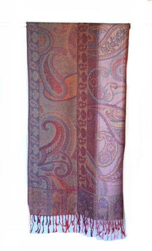 Pashmina Umbria colour paisley print scarf
