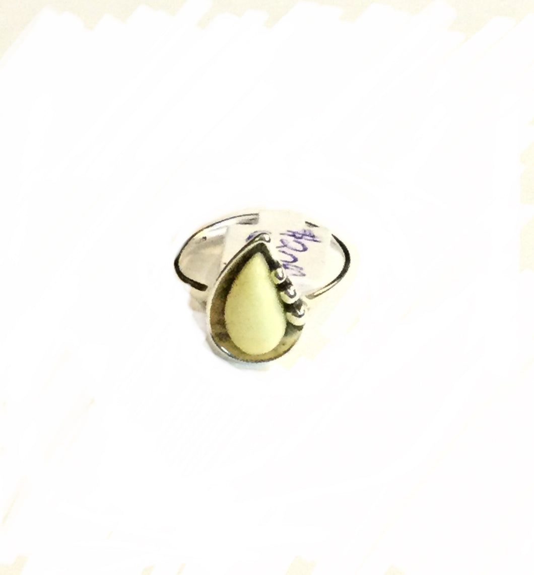 Butter Amber Pear cut Ring