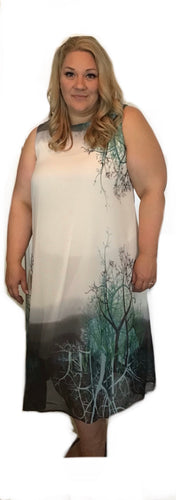 Tree Print Maxi Dress