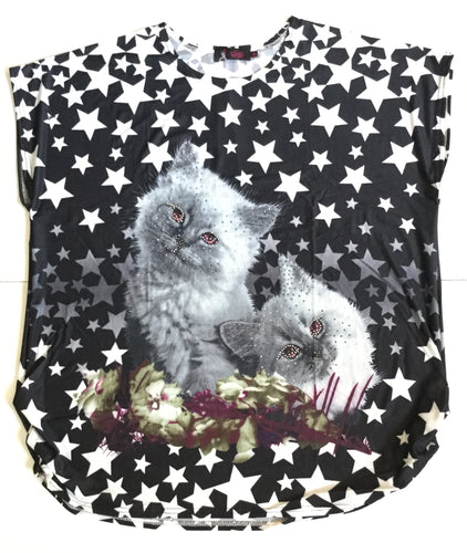 Kittens / Stars Fun Top