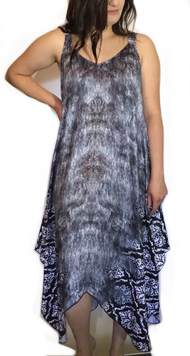 Multi Print Sequins Tunic Dress