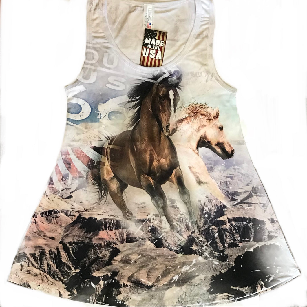 Route 66 Horse Tank Top