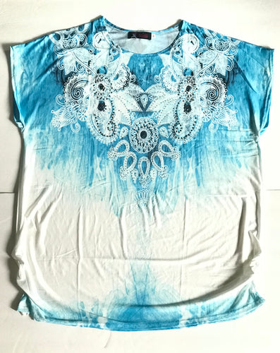 Soft Blue/White with Sparkle Fun Top