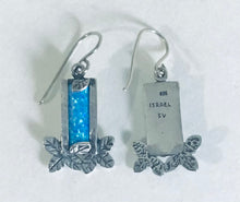 Silver Opal leaf design Earrings