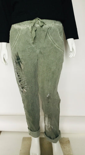 Bella Amore Foil THINK crop pant