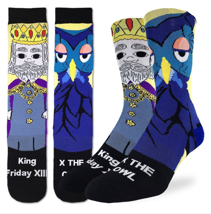 Men’s Mister Rogers King Friday Active fit Fun Sock