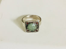 Garnet/ Patina Roman Glass Ring
