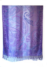 Pashmina purple paisley print scarf