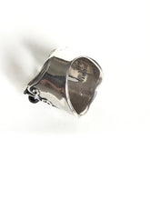 Sterling Silver Garnet Shield Ring