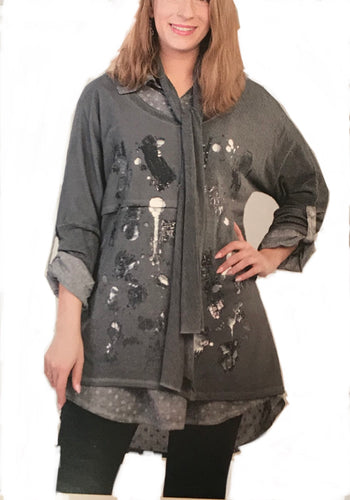 3 Piece Tunic Foil Print