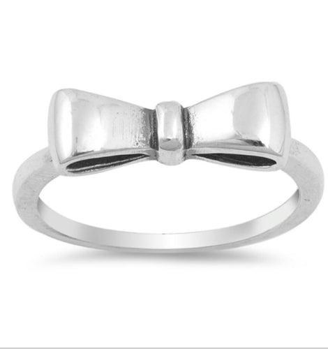 Simple Bow silver ring