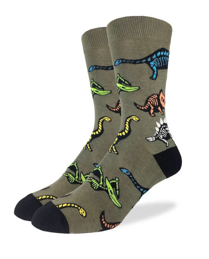 Men’s Dinosaur Skeleton Crew Socks