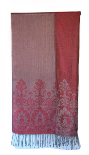 Pashmina reversible ornate print scarf