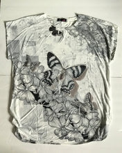 Stenciled Butterfly and design Fun Top