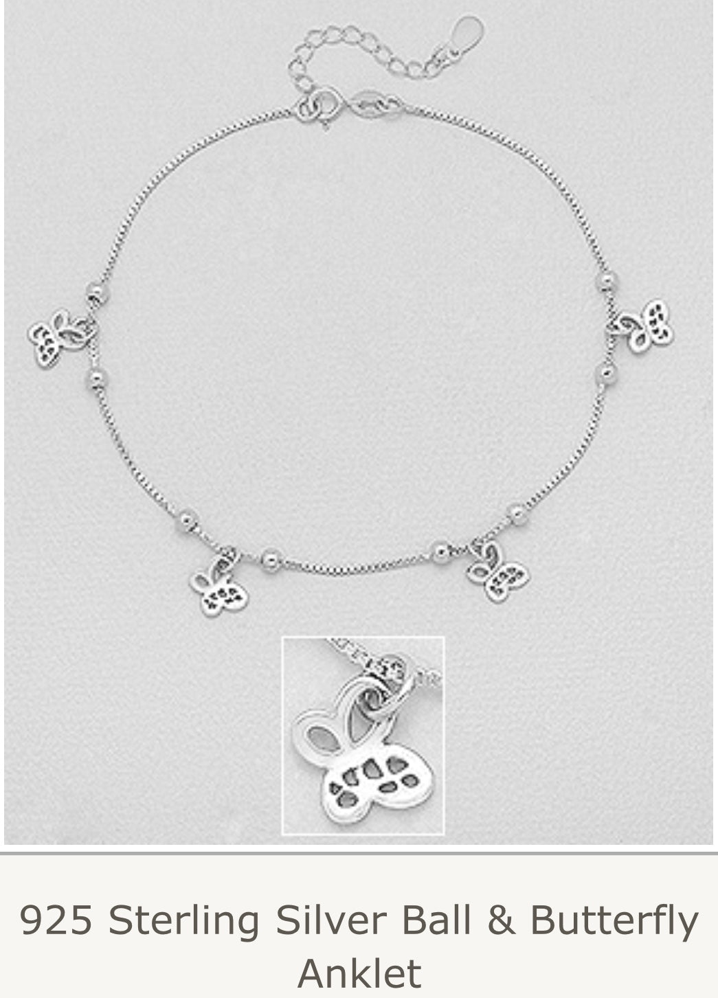 Butterfly cutout Anklet