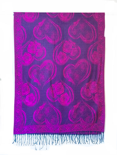 Pashmina Rose Heart scarf