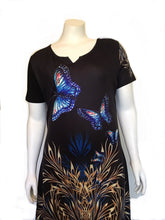 Short sleeve butterfly sequins Tunic dress