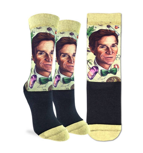 Canadian Designed   Science is cool and Bill Nye the Science guy is too. These socks are perfect for the Science nerd on your life, with a bit of compression in the foot of the sock and are also seamless for any foot issues.  Shop deservesjfa.com for lowest price 