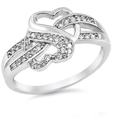 CZ Heart Infinity 925 Ring