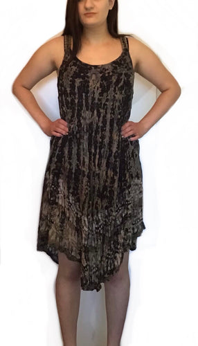 Tie dye double beaded tank dress