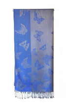 Pashmina Blue/Grey Butterfly scarf