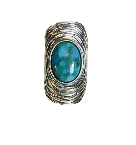 Sterling silver Turquoise Shield Ring