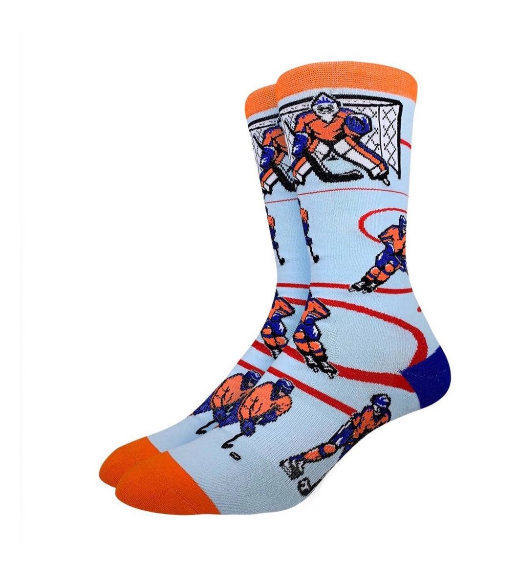 Men’s Hockey Orange Blue Socks