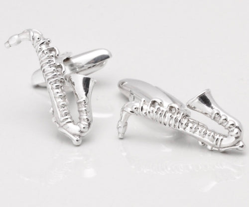 Saxophone cufflinks