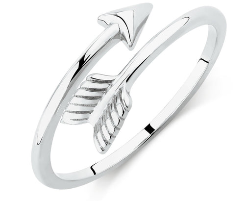 Arrow silver wrap ring